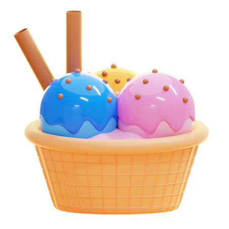 Ice Cream Cup  3D Icon