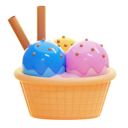 Ice Cream Cup  3D Icon