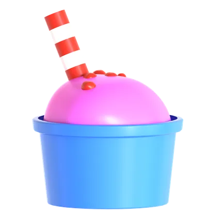 Ice Cream Cup  3D Icon