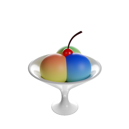 Ice Cream Cup  3D Icon