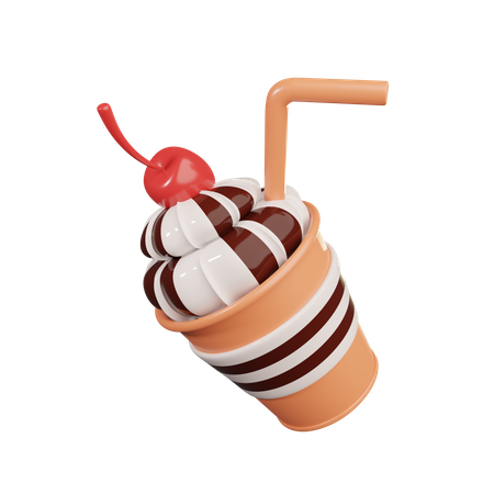 Ice Cream Cup  3D Illustration