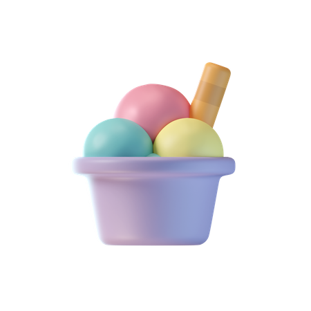 Ice Cream Cup 3D Icon