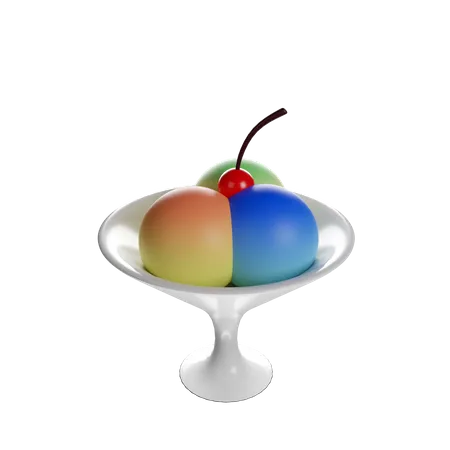 Ice Cream Cup  3D Icon