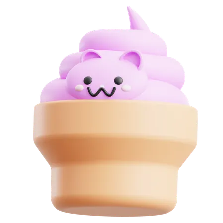 Ice Cream Cute  3D Icon