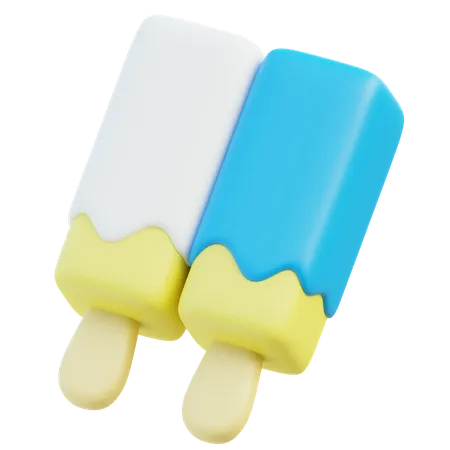 Ice Cream Double Stick  3D Icon