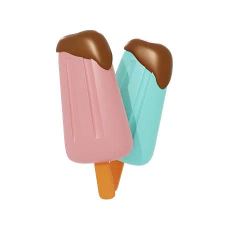 3 D Ice Cream Stick Illustration Object 3D Icon