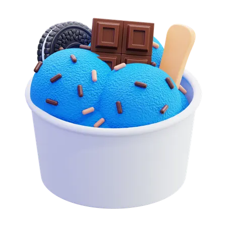 Ice Cream Paper Bowl  3D Icon