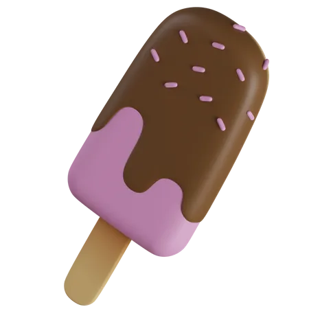 Ice Cream Popsicle  3D Illustration