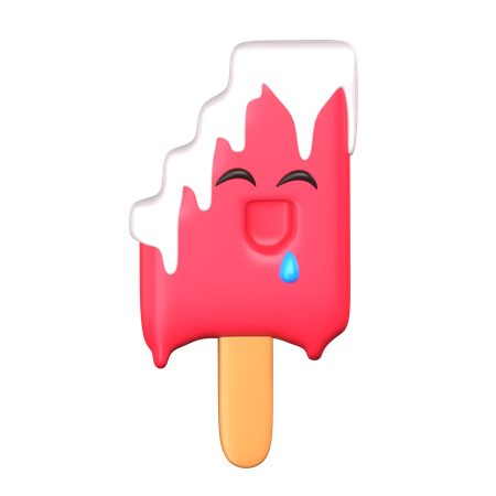 Ice Cream Salivating  3D Icon