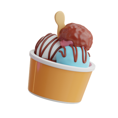 Ice Cream Scoop  3D Icon