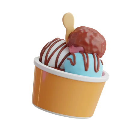Ice Cream Scoop  3D Icon