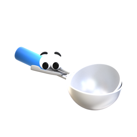 Ice Cream Scoop Cartoon  3D Icon