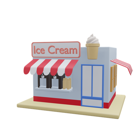 Ice Cream Shop  3D Icon