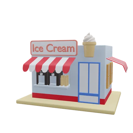 Ice Cream Shop  3D Icon