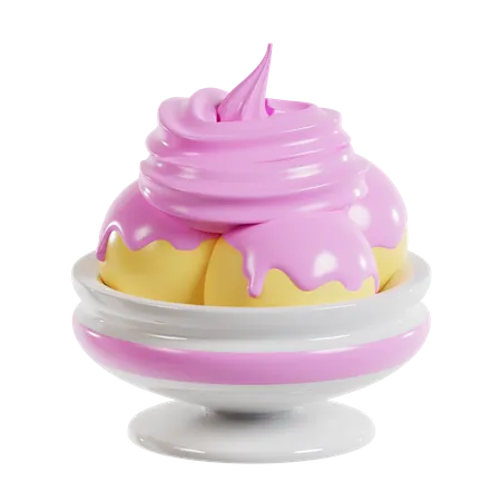 Ice Cream Spilt  3D Icon