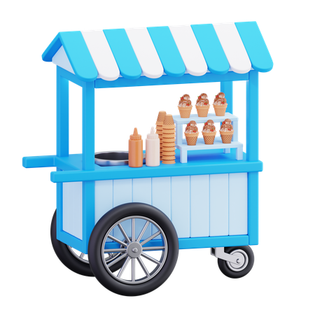 Ice Cream Stall  3D Icon