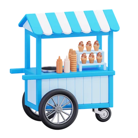 Ice Cream Stall  3D Icon