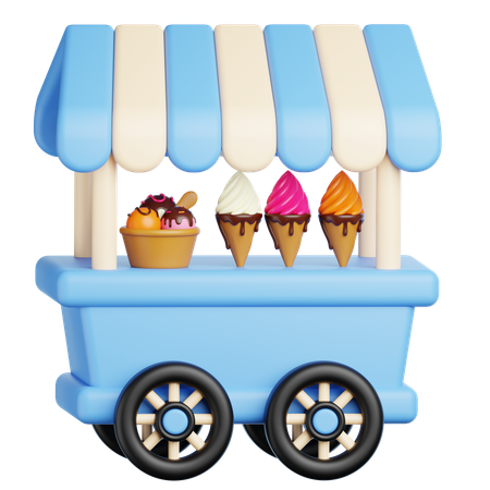 Ice Cream Stall  3D Icon