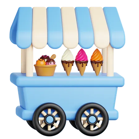 Ice Cream Stall  3D Icon