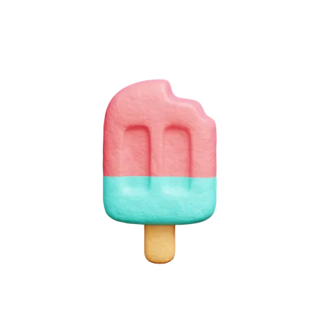 3 D Ice Cream Stick Summer Beach Element 3D Icon