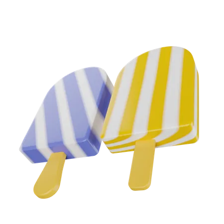 Ice Cream Stick  3D Illustration