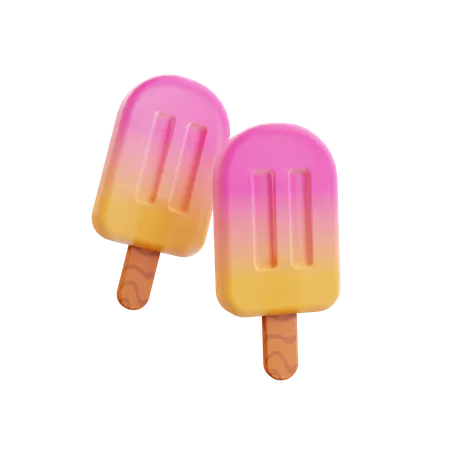 Ice Cream Stick  3D Illustration