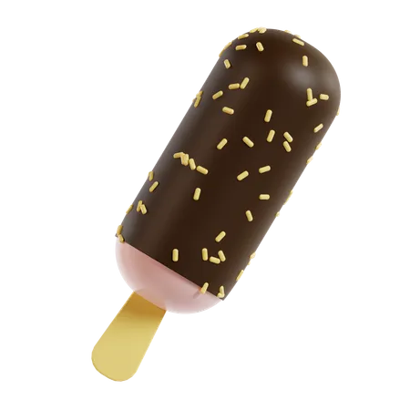 Ice Cream Stick Chocolate  3D Icon