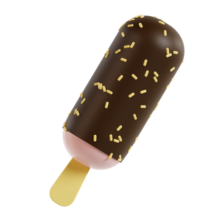 Ice Cream Stick Chocolate  3D Icon