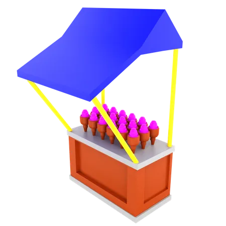 Ice Cream Store  3D Icon