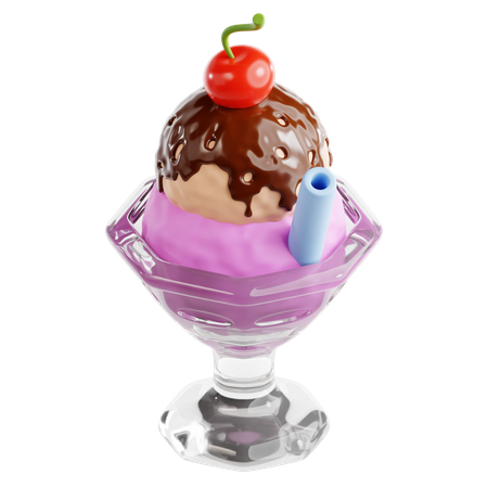 Ice Cream Sundae  3D Icon