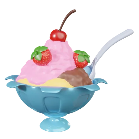 Ice Cream Sundae  3D Icon