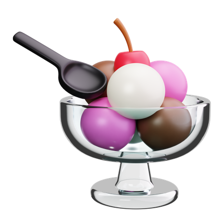 Ice Cream Sundae  3D Icon