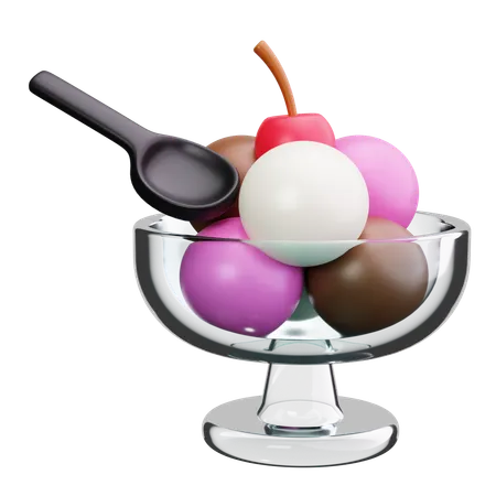 Ice Cream Sundae  3D Icon