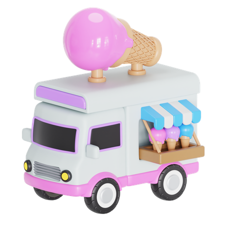 Ice Cream Truck  3D Icon