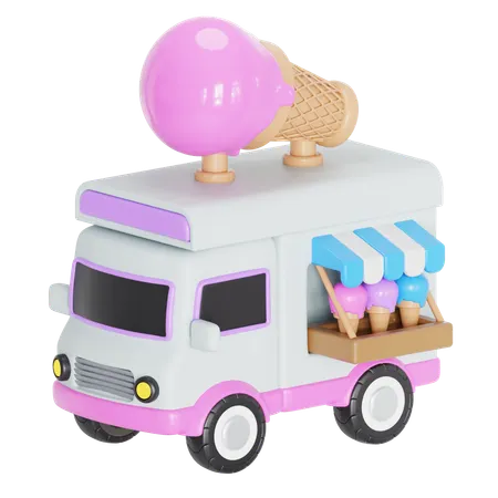 Ice Cream Truck  3D Icon