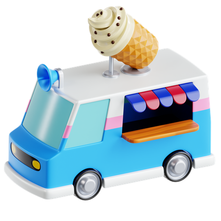 Ice Cream Truck  3D Icon