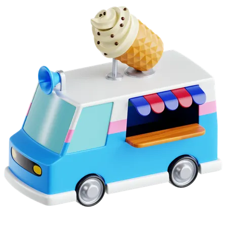 Ice Cream Truck  3D Icon