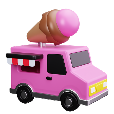 Ice Cream Truck  3D Icon