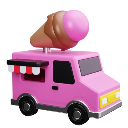 Ice Cream Truck  3D Icon