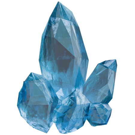 Ice Crystal Gem  3D Icon