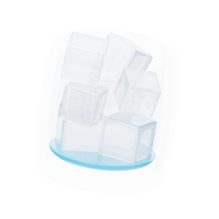 Ice Cubes  3D Icon