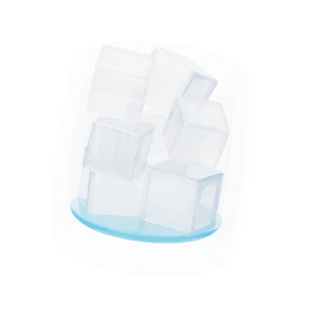 Ice Cubes  3D Icon