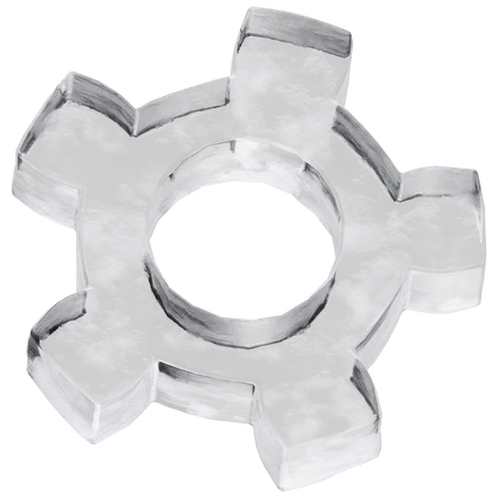 Ice Gear  3D Icon