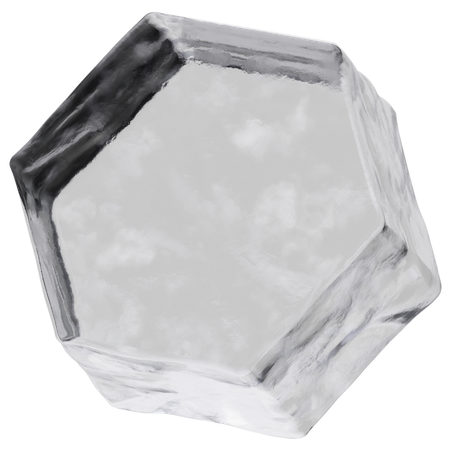 Ice Hexagonal Prism  3D Icon