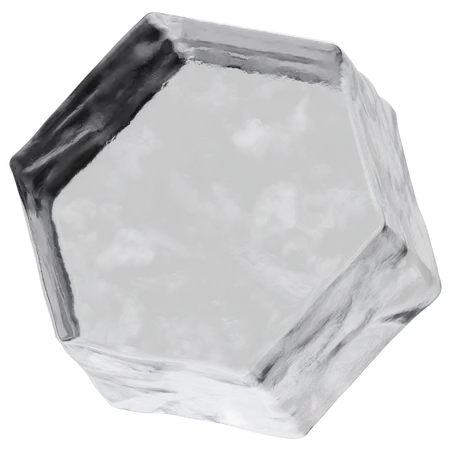 Ice Hexagonal Prism  3D Icon