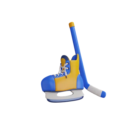 Ice Hockey  3D Icon