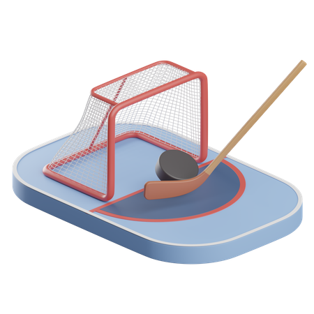 Ice Hockey  3D Icon