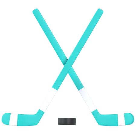 Ice Hockey  3D Illustration