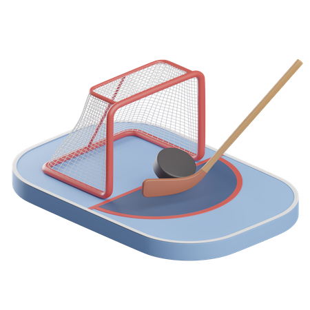 Ice Hockey 3D Icon