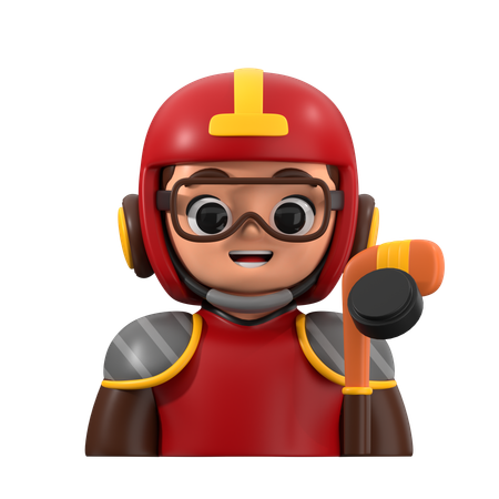 Ice Hockey Player  3D Icon